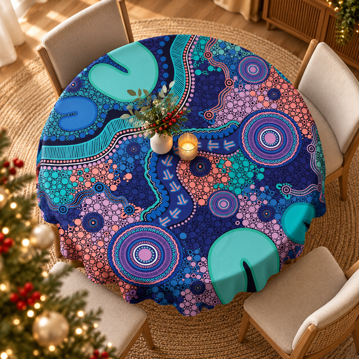Pathways -Round Tablecloth