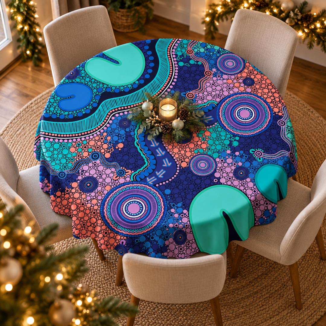 Pathways -Round Tablecloth