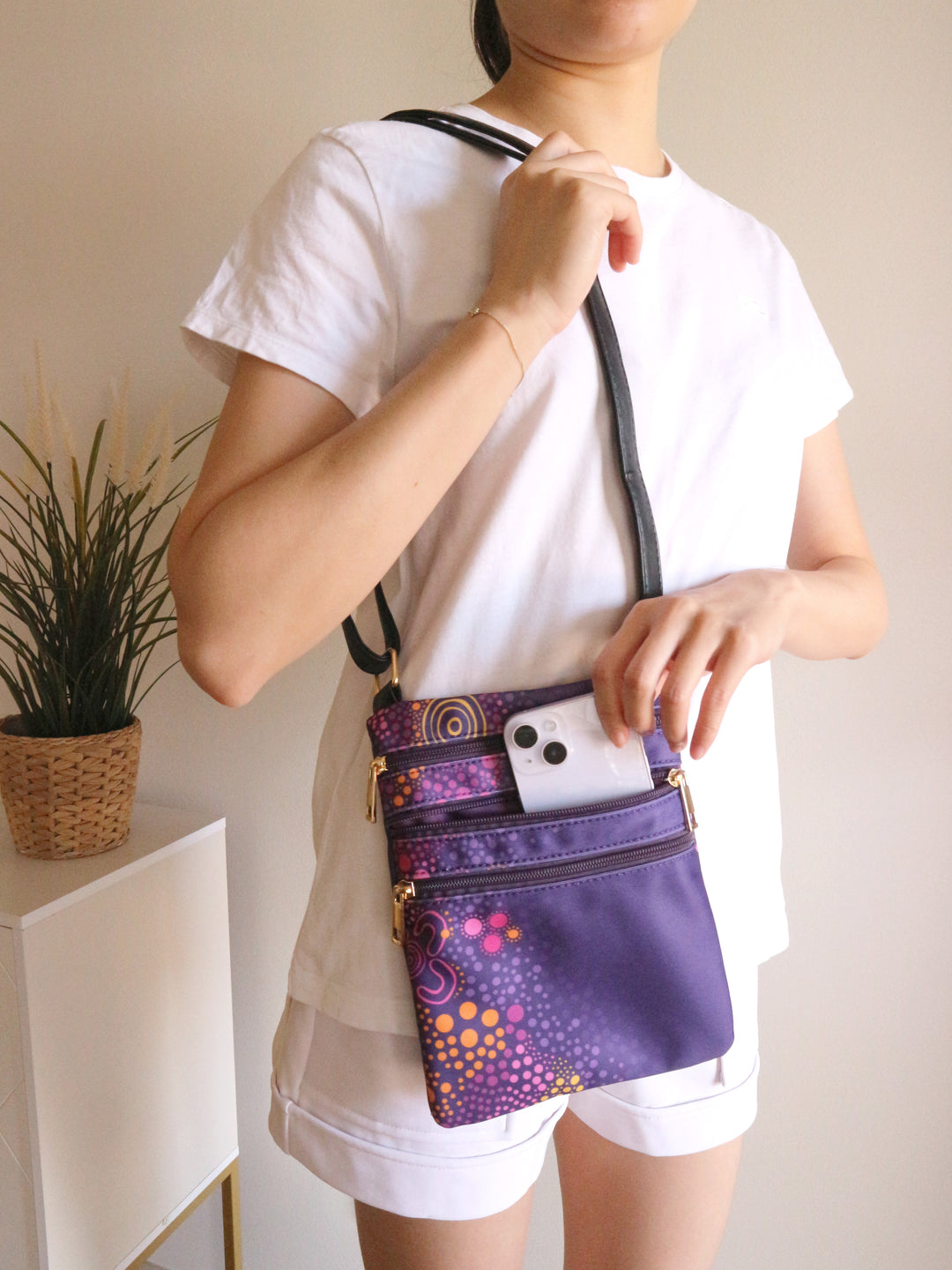 Purple Desert Flower - Crossbody Bag