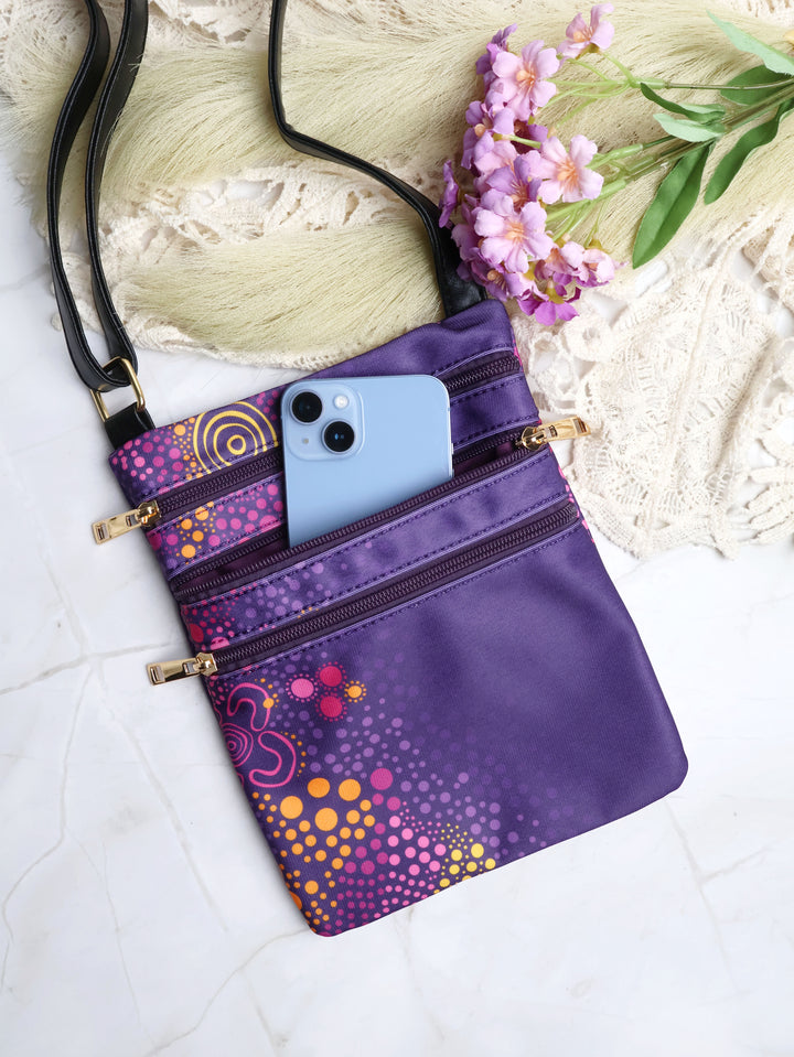 Purple Desert Flower - Crossbody Bag