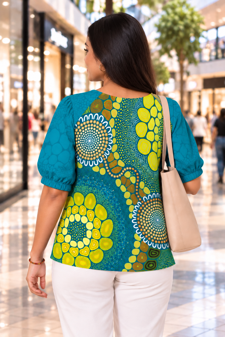 Ripple Effect - 3/4 Sleeve Blouse