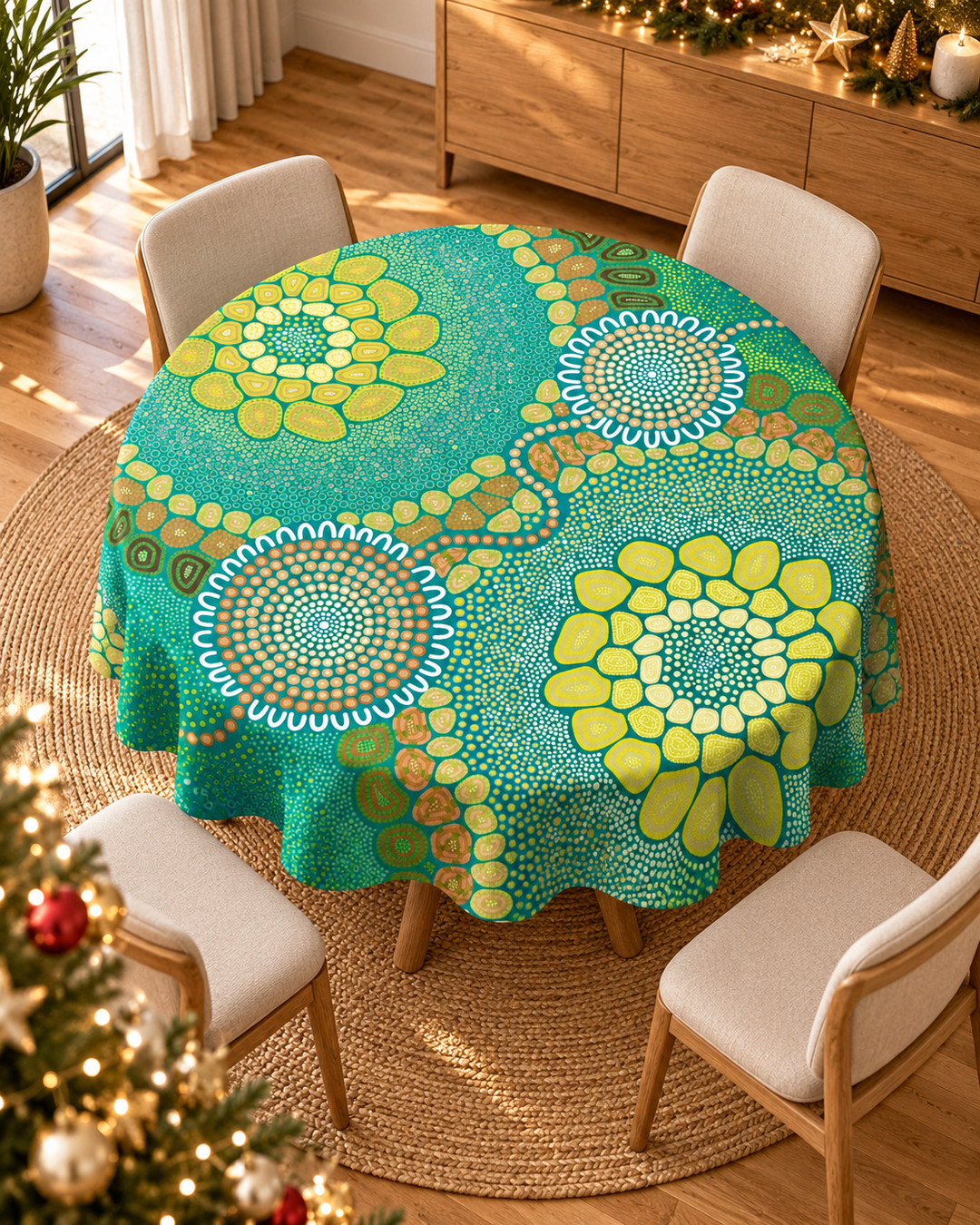 Ripple Effect - Round Tablecloth