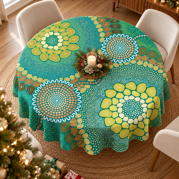 Ripple Effect - Round Tablecloth