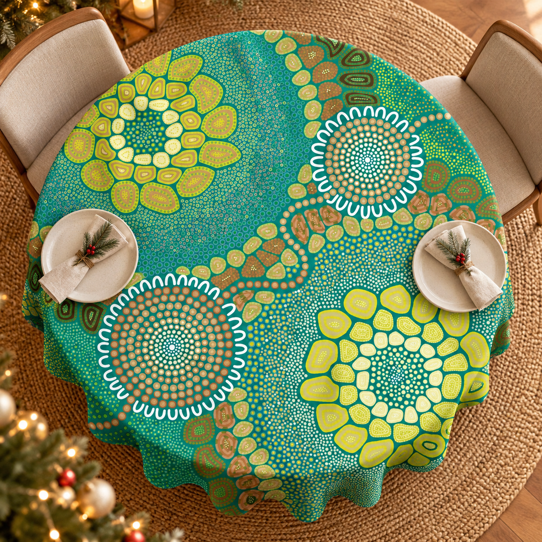 Ripple Effect - Round Tablecloth
