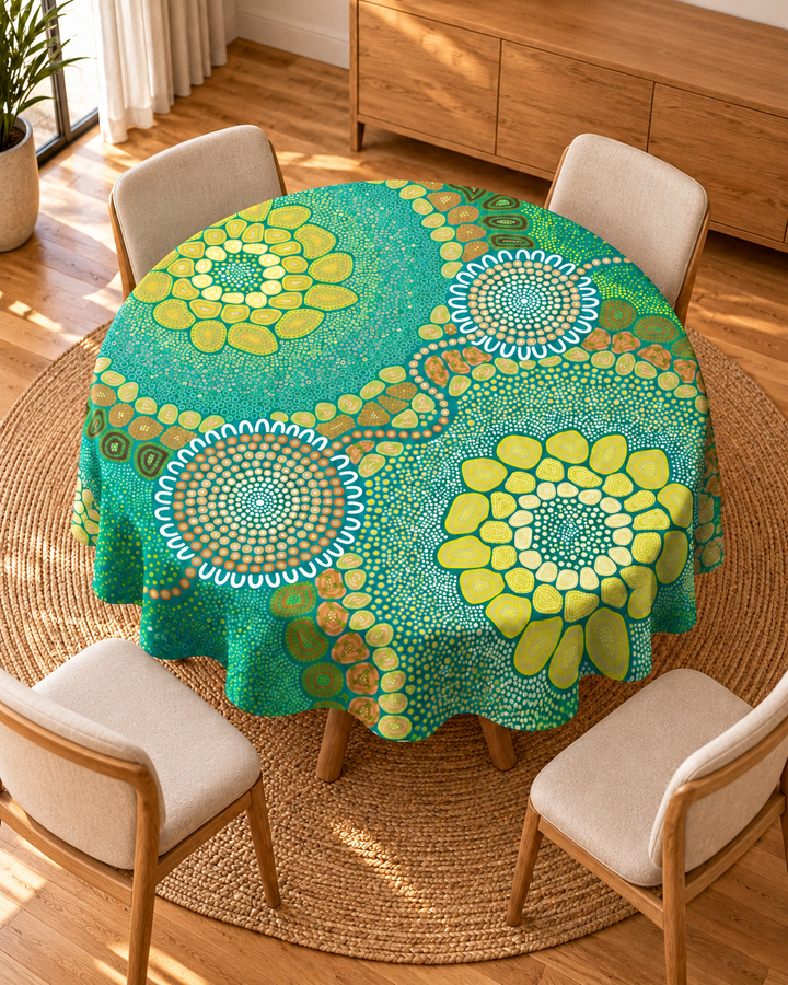 Ripple Effect - Round Tablecloth