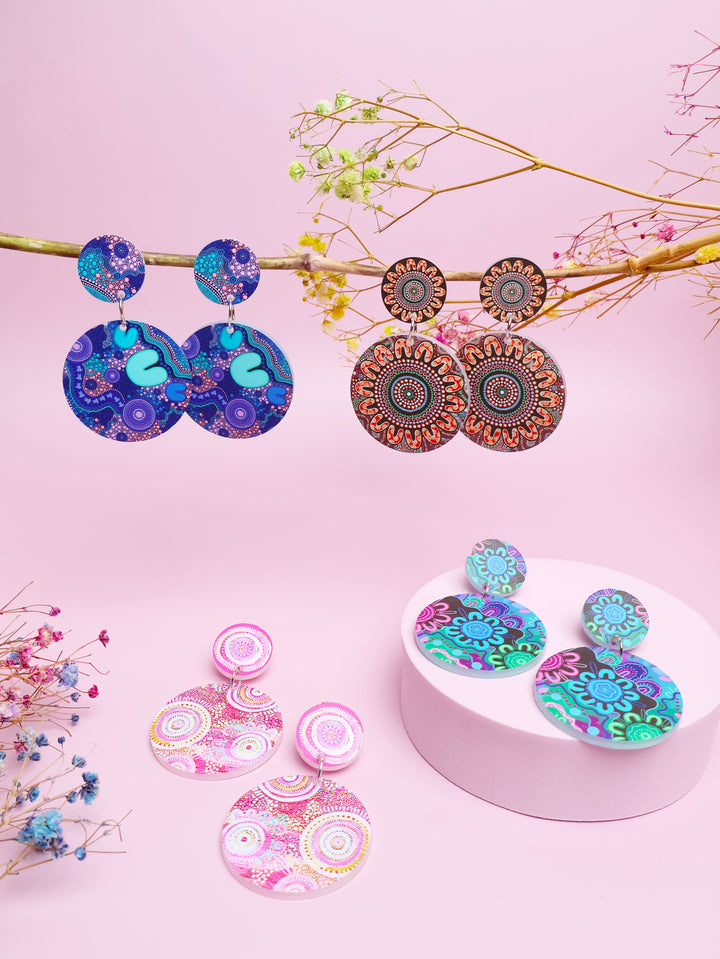 Kiki III - Round Drop Earrings
