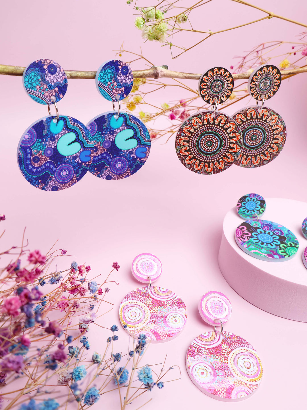 Kiki III - Round Drop Earrings