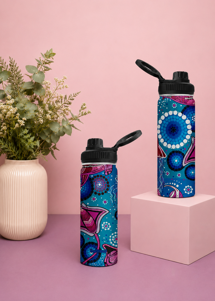 Sea Beauty - Vacuum Insulated Water Bottle (18oz)