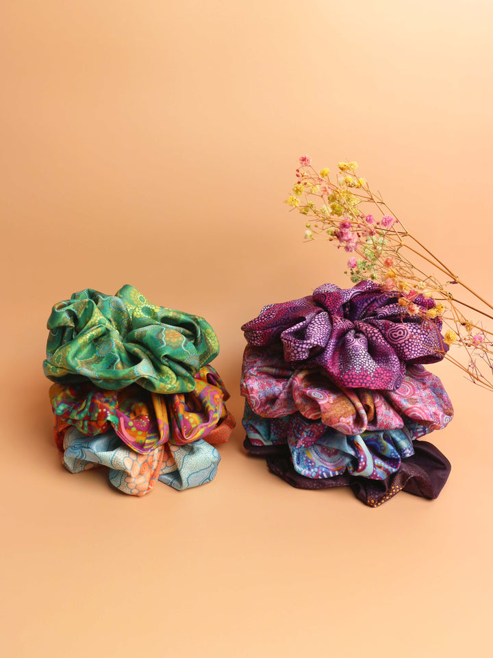 Purple Desert Flower - Extra Large Scrunchie