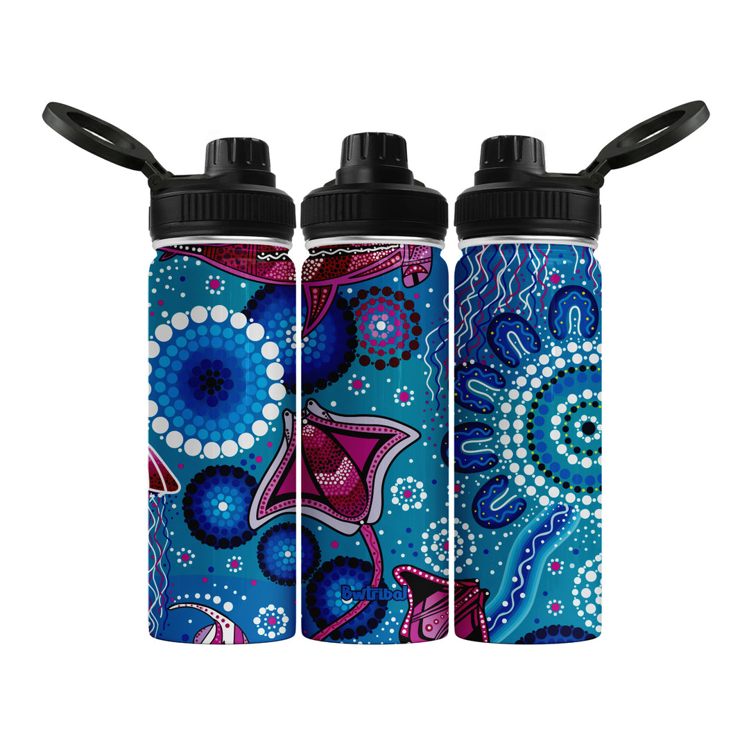 Sea Beauty - Vacuum Insulated Water Bottle (18oz)