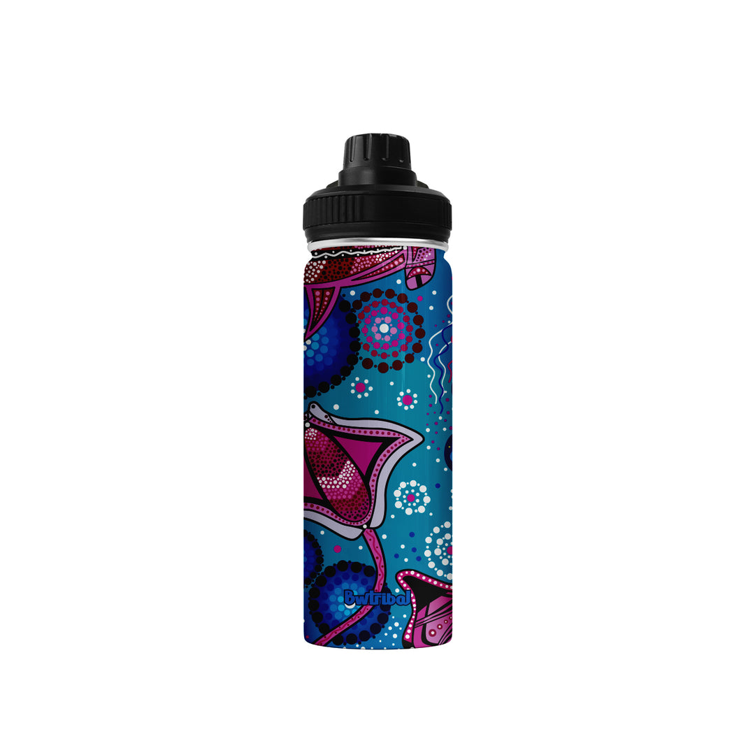 Sea Beauty - Vacuum Insulated Water Bottle (18oz)