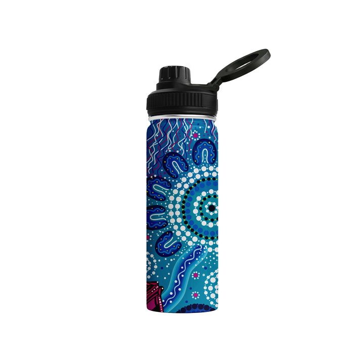 Sea Beauty - Vacuum Insulated Water Bottle (18oz)