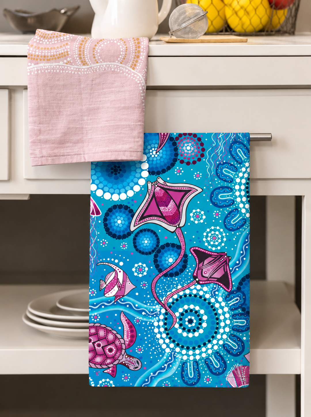 SEA BEAUTY - COTTON CREPE TEA TOWEL