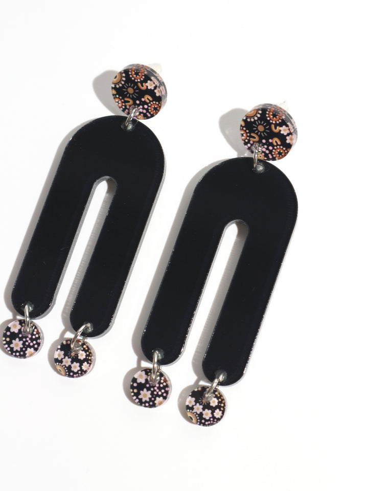 Bush Flower Song - Statement Drop Earrings