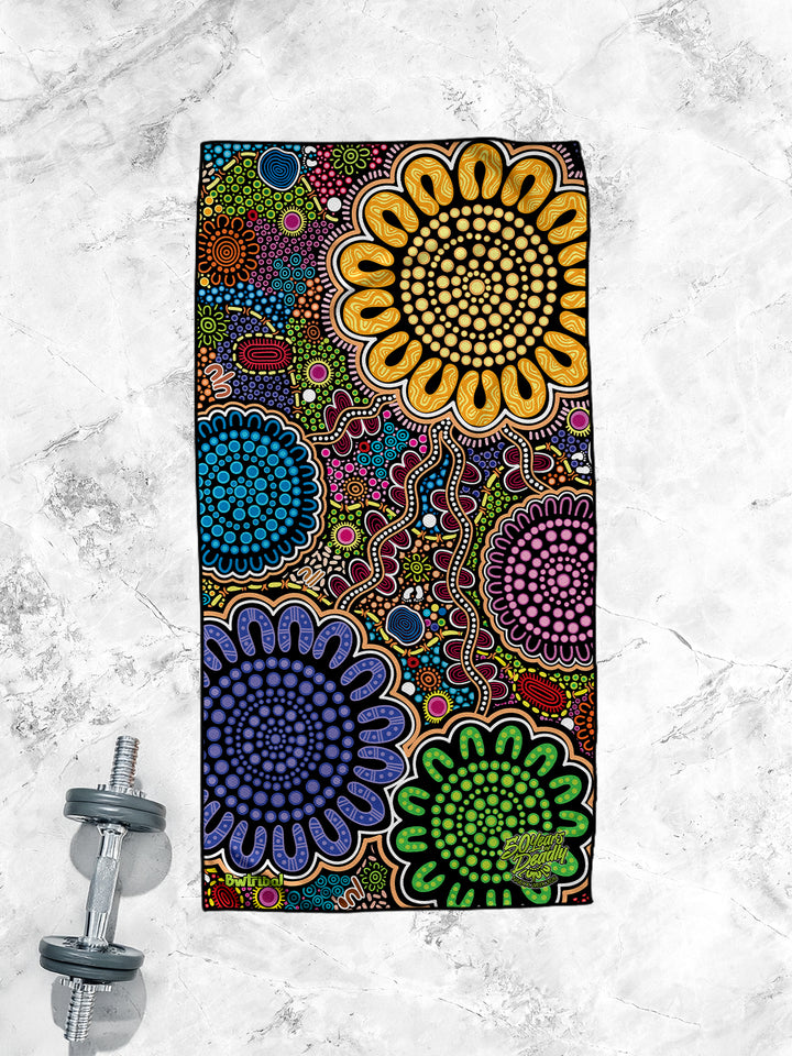 Still We Rise, Still We Shine - NAIDOC 2026 Waffle Fabric Gym Towel