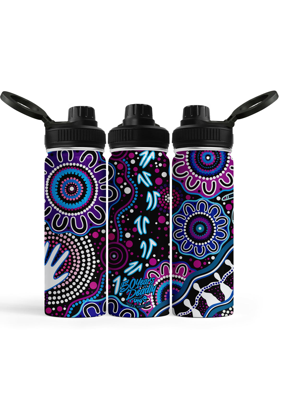 Stronger Together - NAIDOC 2026 Bottle with Magnetic Booster Ring (18oz)