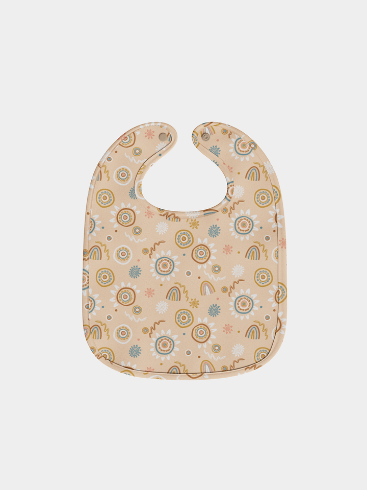 Sand Paintings (Orange) - Baby Bib
