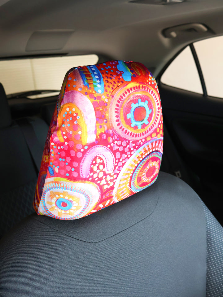 Sunset Desert - Car Headrest Cover Set