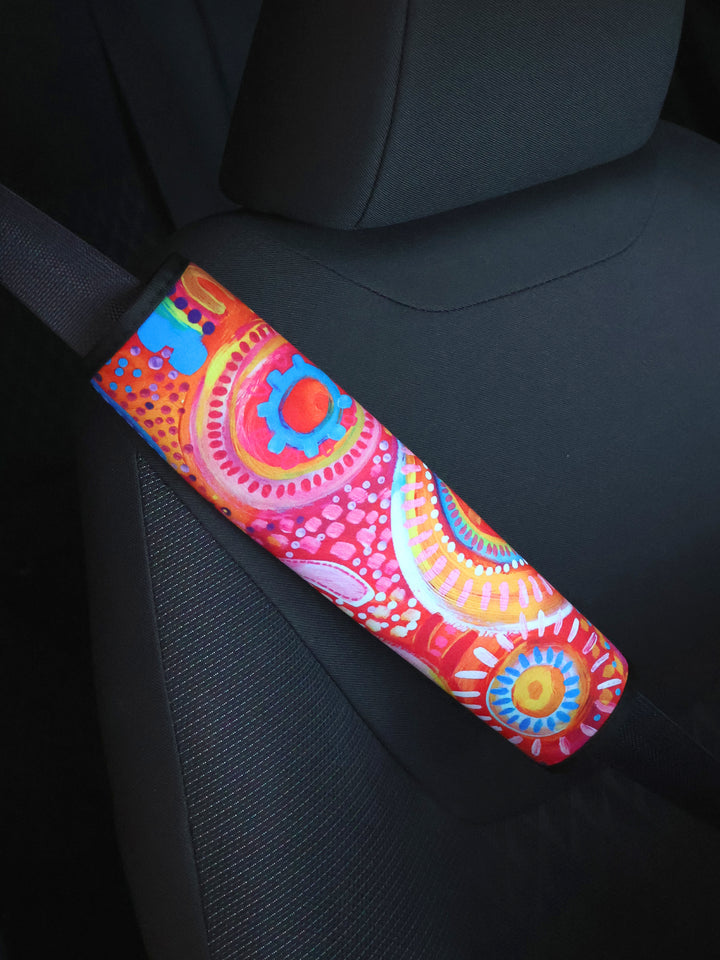 Sunset Desert - Car Seat Belt Cover Set