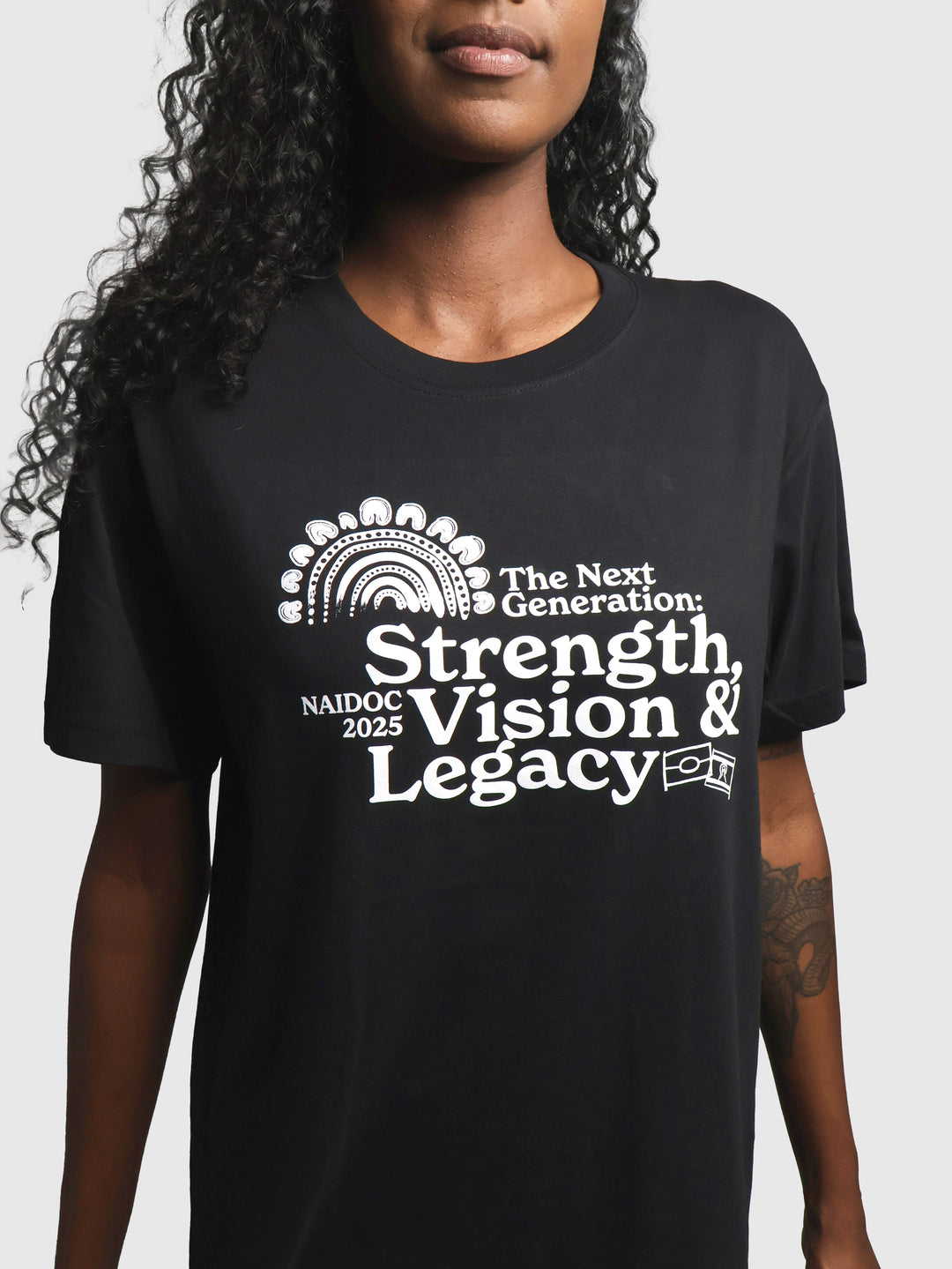 Strength, Vision & Legacy (Mono) - NAIDOC 2025 Unisex T-Shirt