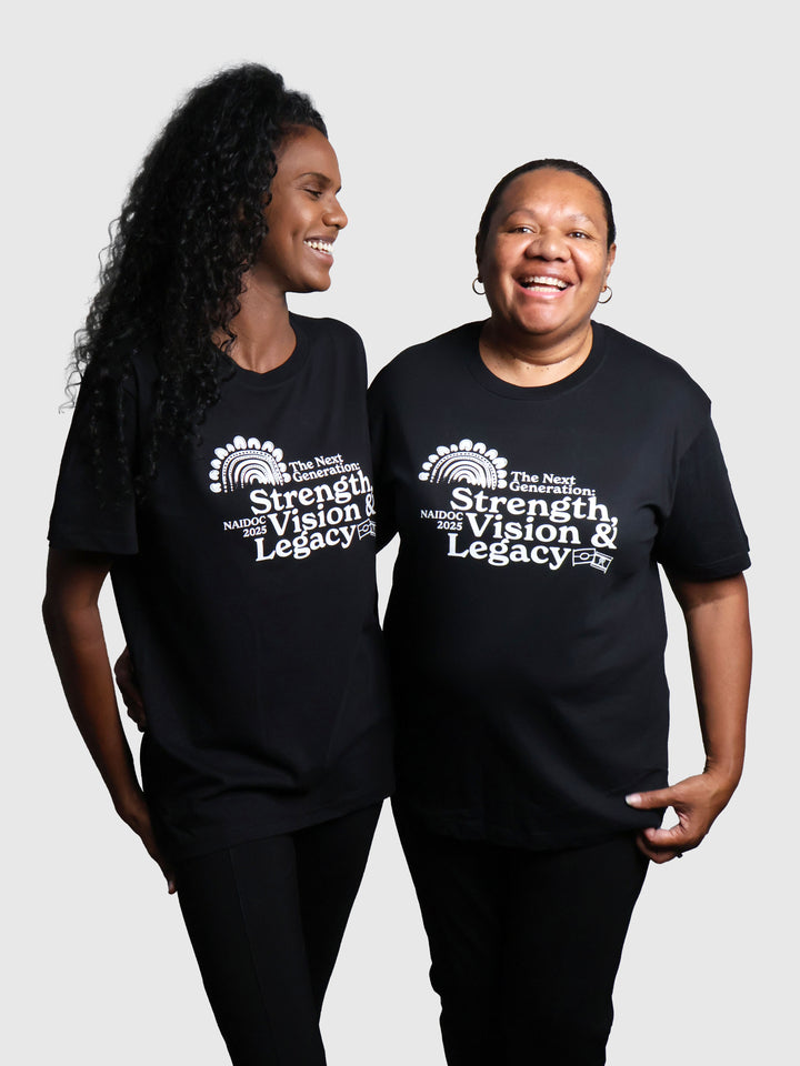 Strength, Vision & Legacy (Mono) - NAIDOC 2025 Unisex T-Shirt