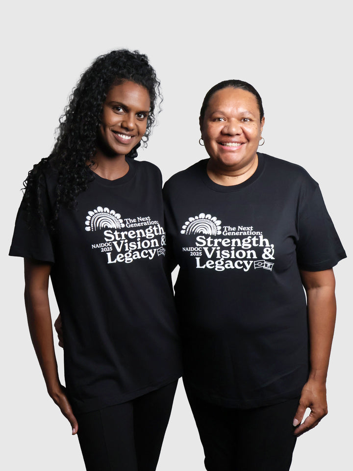 Strength, Vision & Legacy (Mono) - NAIDOC 2025 Unisex T-Shirt