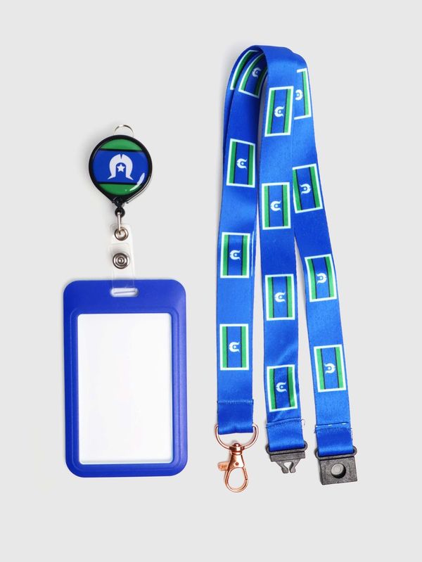 Torres Strait Islander Flag - ID Card Set with Lanyard and Retractable Holder