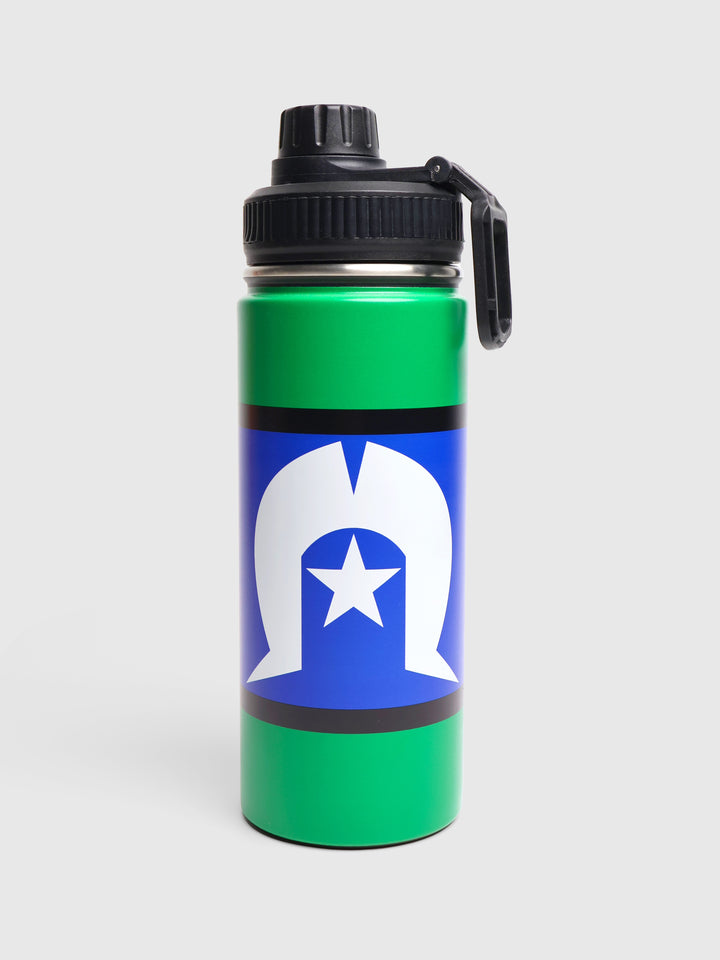 Torres Strait Islander Flag - Vacuum Insulated Water Bottle