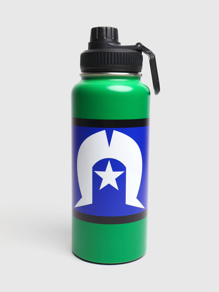 Torres Strait Islander Flag - Vacuum Insulated Water Bottle (Large)