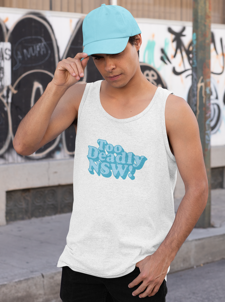 Too Deadly (Blue & White) - Unisex Tank Top