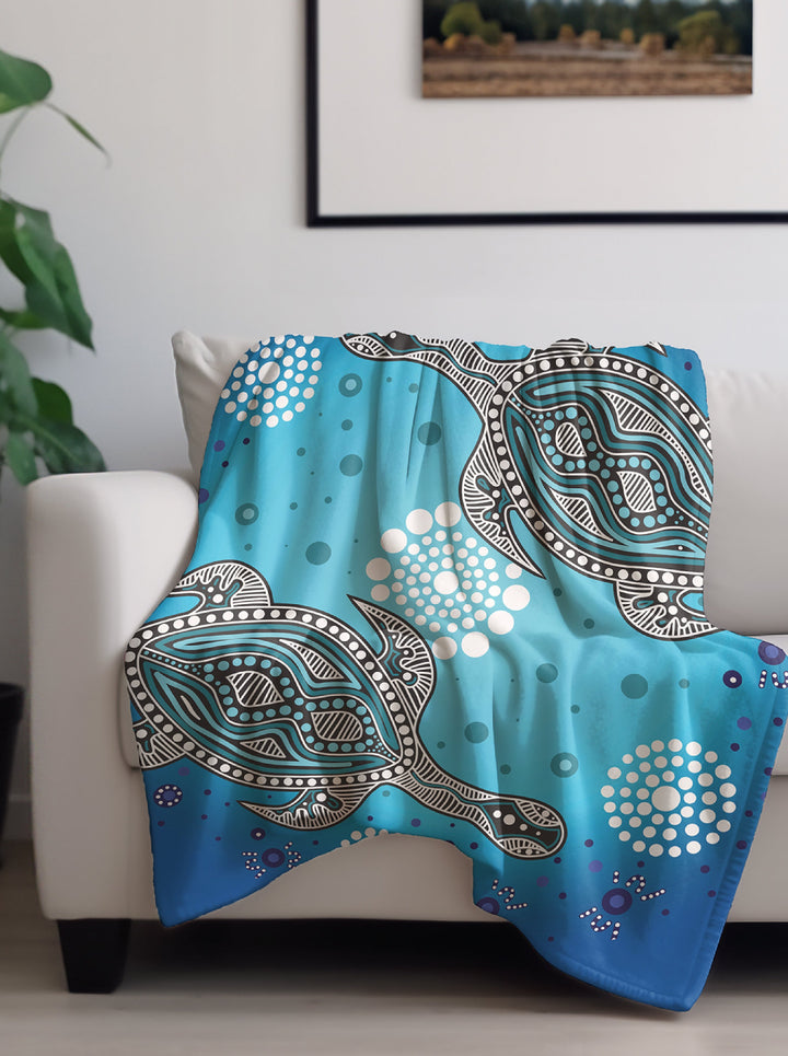 Indigenous Designed Aboriginal Art THROW RUGS/BLANKETS – BW Tribal