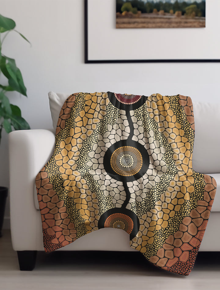 Indigenous Designed Aboriginal Art THROW RUGS/BLANKETS – BW Tribal