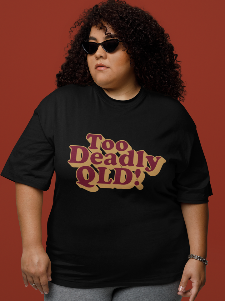 Too Deadly (Maroon & Gold) - Unisex Organic T-shirt