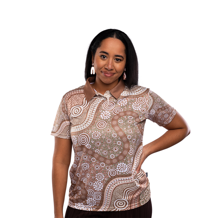 We are excited to present this detailed new design called Yuuruu Yulunga by the talented and inspiring Aboriginal artist Leah Brideson! Feel the flow of weather and water when you wear this exquisite piece of art glorifying Country at her finest, during those times of rain when the land renews itself