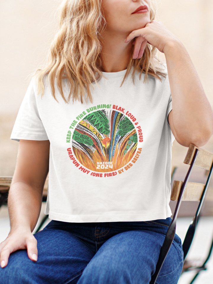 One Fire - NAIDOC 2024 Women's Crop Tee