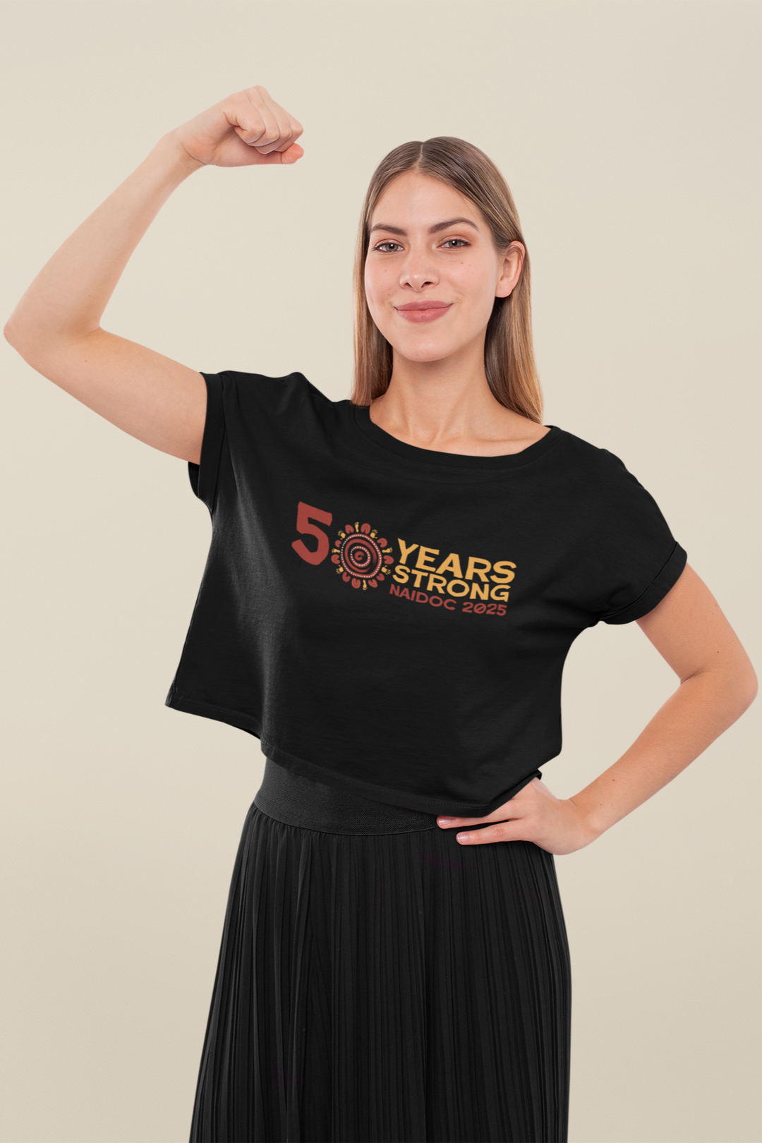 50 Years Strong  - NAIDOC 2025 Women's Cropped T-Shirt