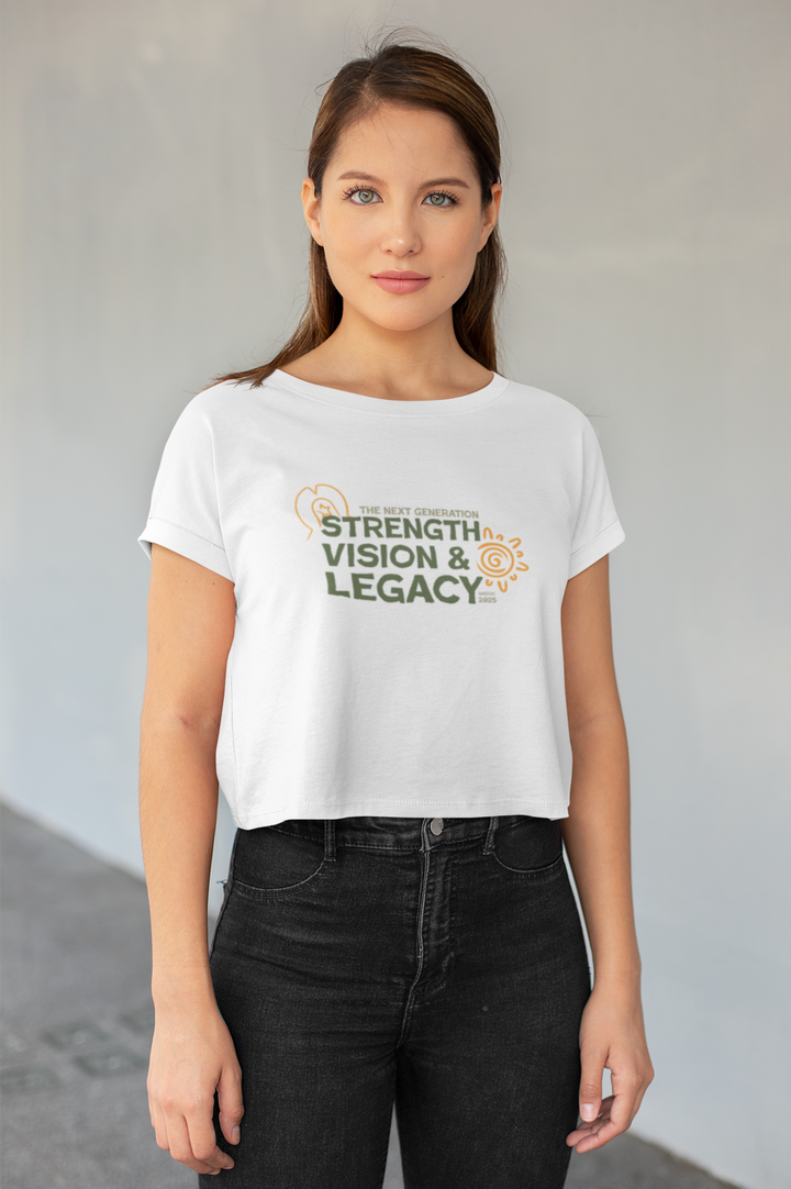 Dhari Dreaming Forward - NAIDOC 2025 Women's Crop Tee