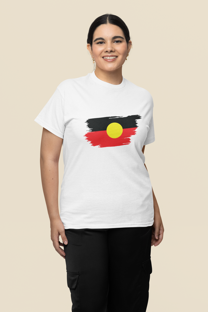 Brushstroke Aboriginal Flag - Women’s Tee