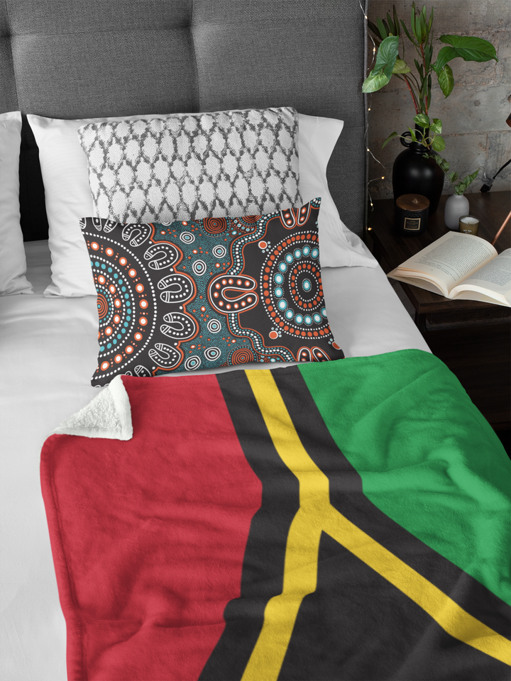 Vanuatu Flag - Throw Rug / Throw Blanket