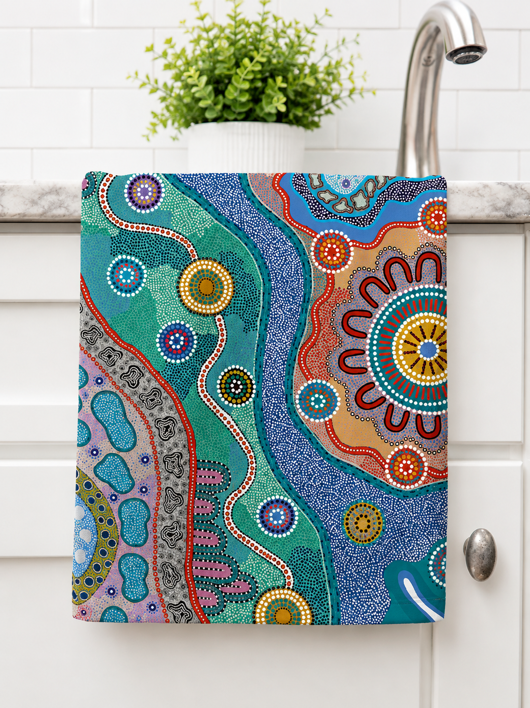 ROCKPOOLS - COTTON CREPE TEA TOWEL
