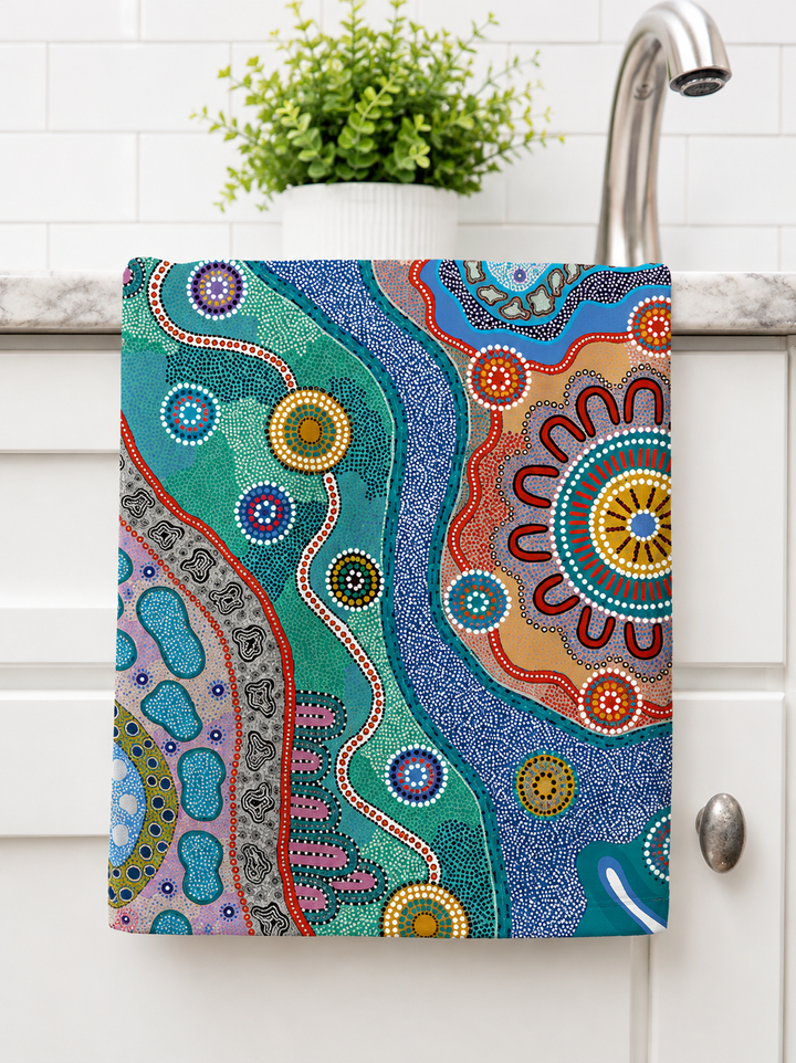 ROCKPOOLS - COTTON CREPE TEA TOWEL