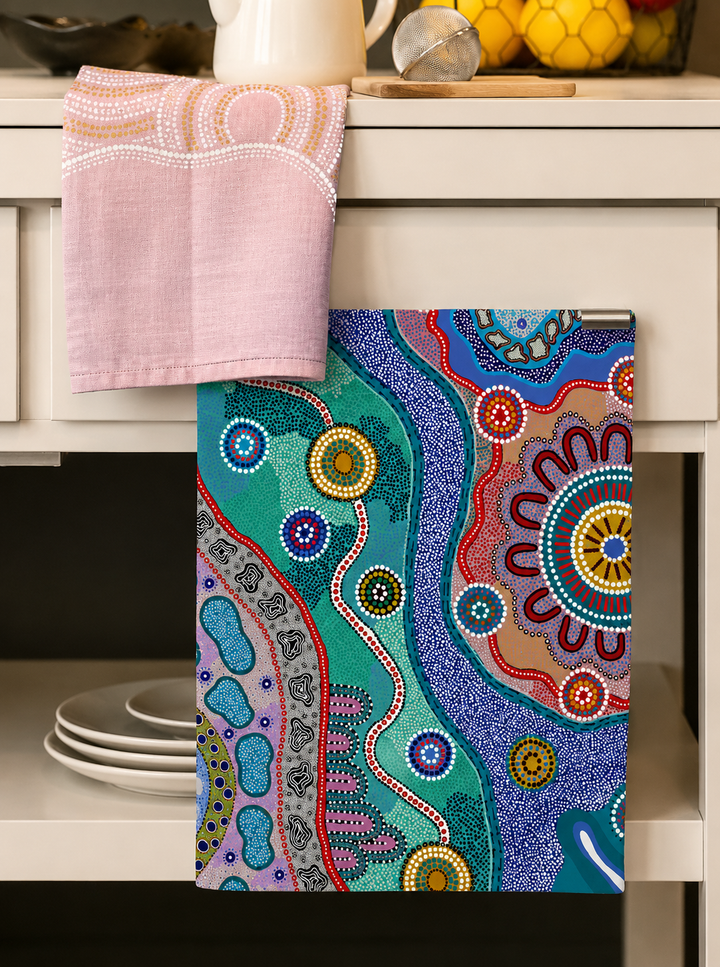 ROCKPOOLS - COTTON CREPE TEA TOWEL