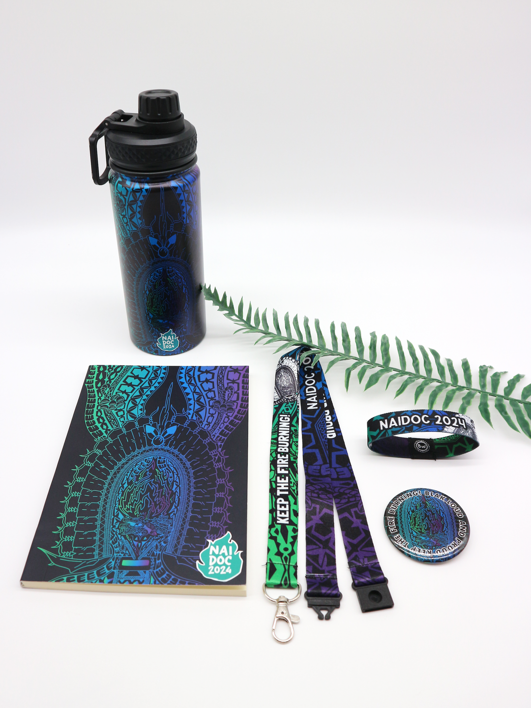 Keep The Fire Burning! Blak, Loud and Proud - NAIDOC 2024 Accessories Bundle