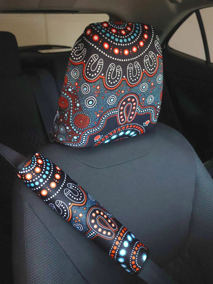 Family Place - Headrest + Seat Belt Cover Gift Bundle