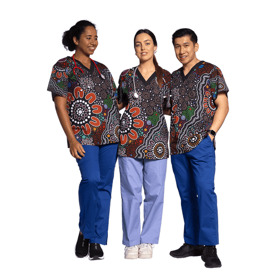 Indigenous Paisley Scrub Top