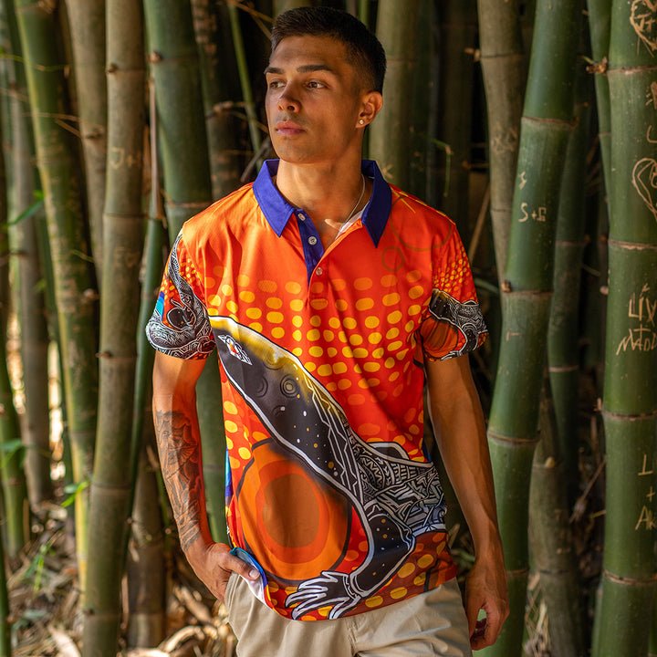Goanna Artwork - Men's Polo Shirt - Polo