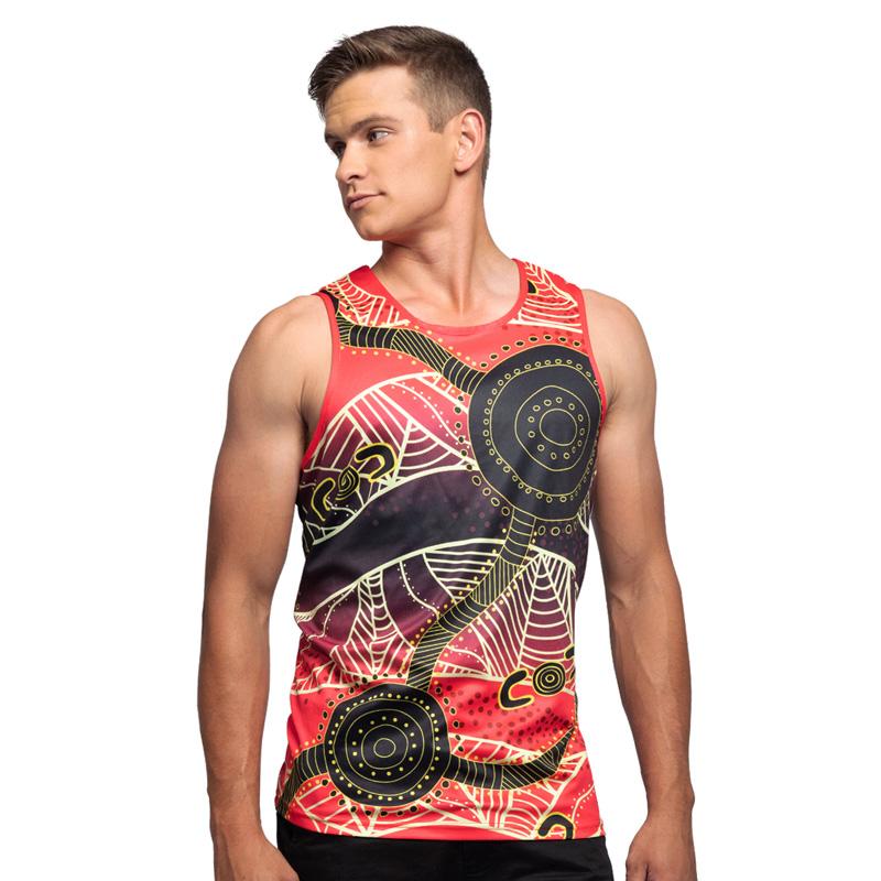 Waterholes Mens Singlet – BW Tribal