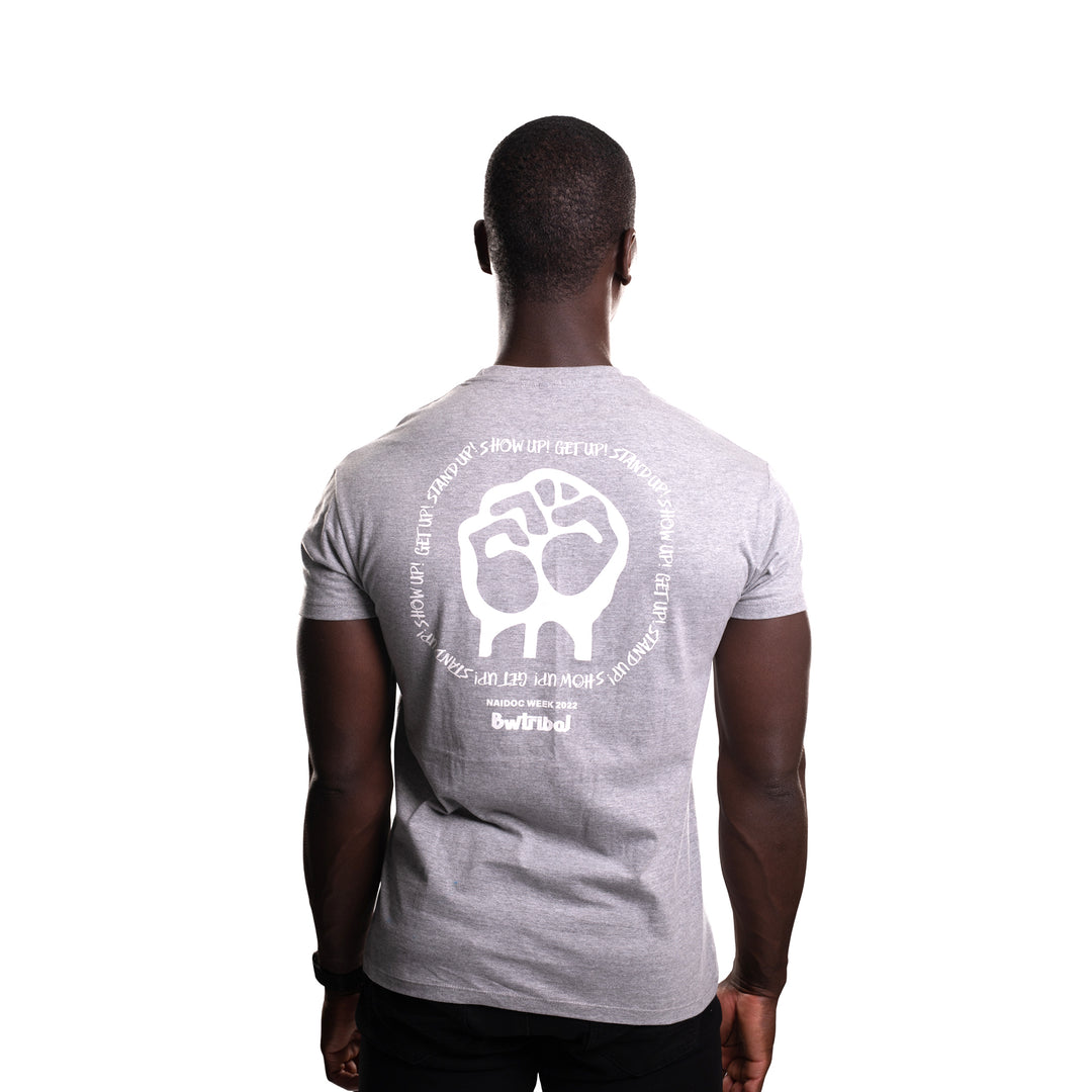 NAIDOC WEEK 2022 (GET UP) - (logo on the back) Men's Cotton T-Shirt - Shirt