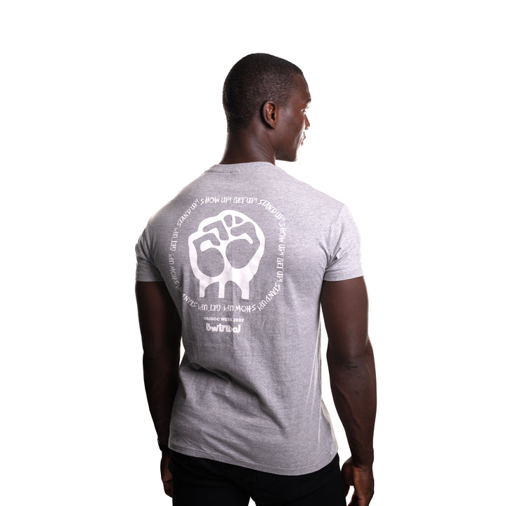 NAIDOC WEEK 2022 (GET UP) - (logo on the back) Men's Cotton T-Shirt - Shirt