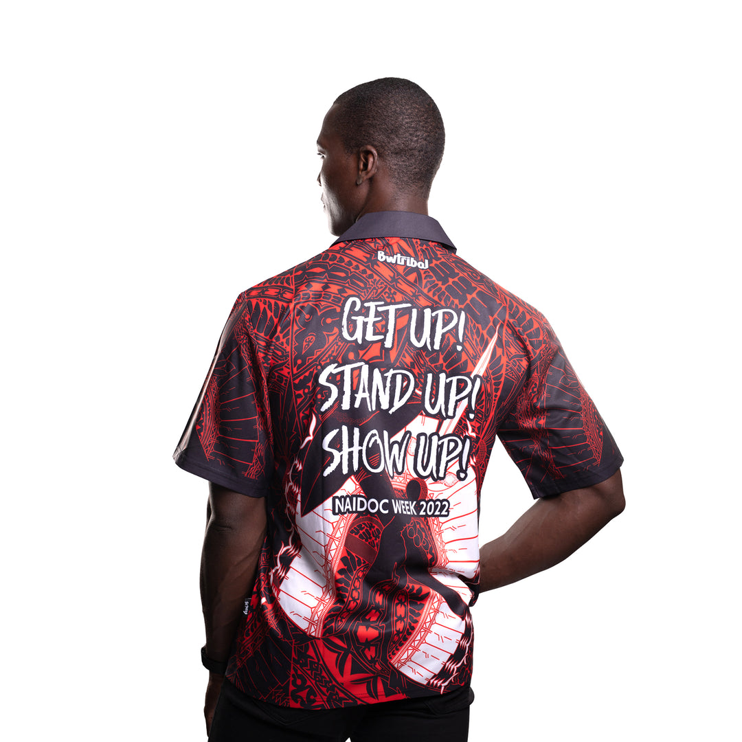 Get Up Stand Up Show Up! (NAIDOC 2022) - Men's Dress Shirt - Men's Dress Shirt